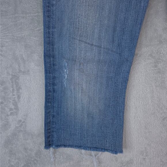 BKE Jeans Womens 34x20 Blue Culture Boot Cut Off Crop Raw Hem DIY Ankle Cropped - Picture 4 of 14